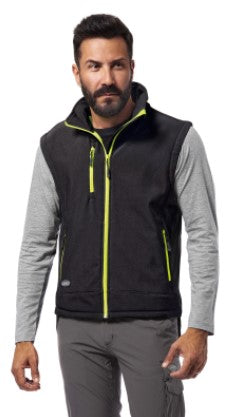 Gilet LOGICA SURF/5 Softshell
320 gr waterproof, colore nero giallo fluo